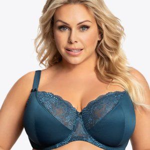 Gorsenia Rita Balconette Bra Sea Blue - 34H UK/ 34K US